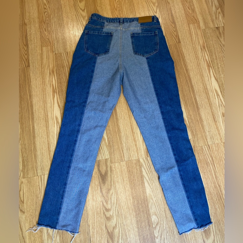 Misguided 2 tone high waist jeans size small-6 EUC - Picture 3 of 13